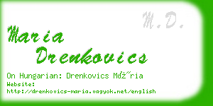 maria drenkovics business card